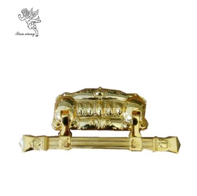 La poignée en plastique de cercueil d'or funèbre de produits balancent le style européen